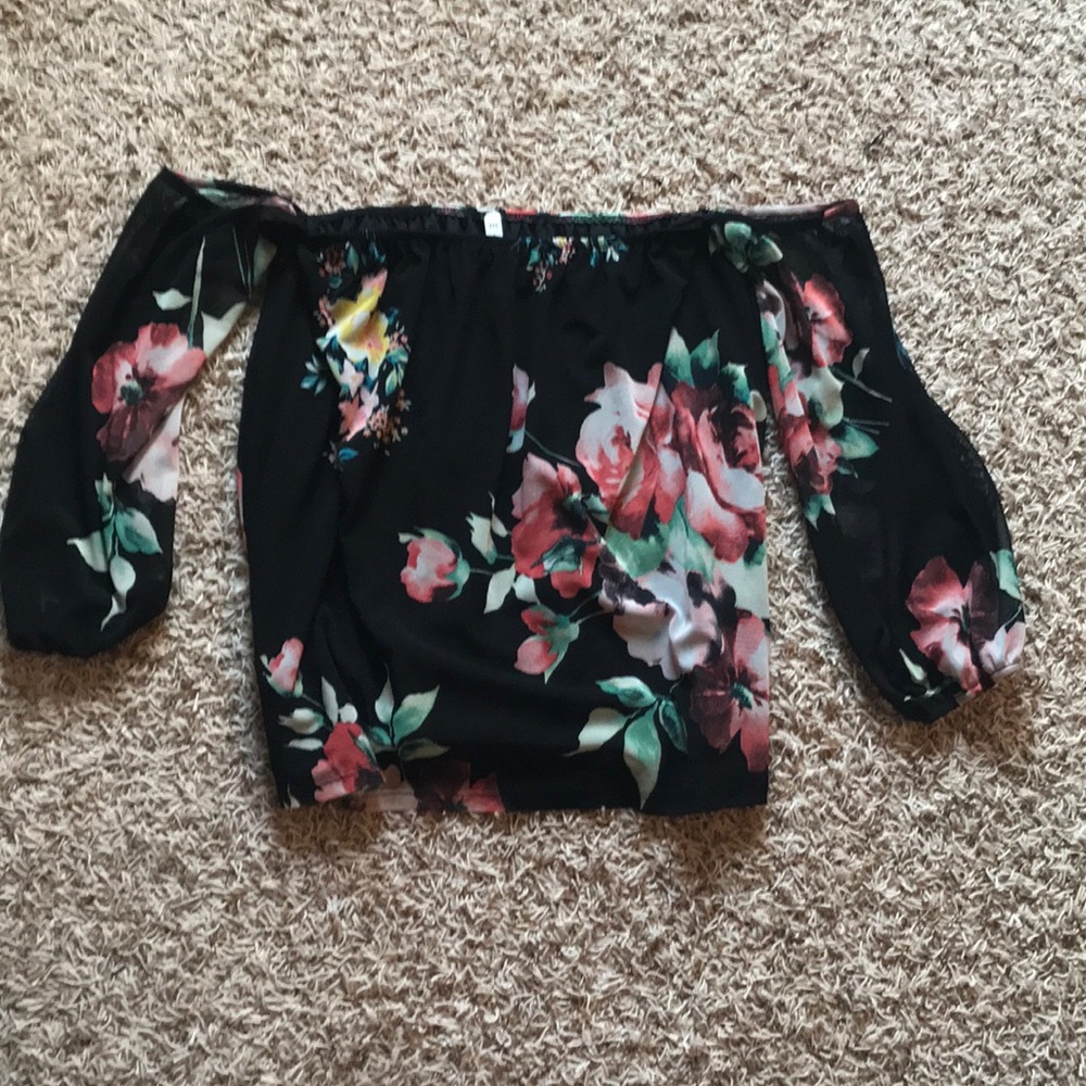NWOT floral off the shoulder top